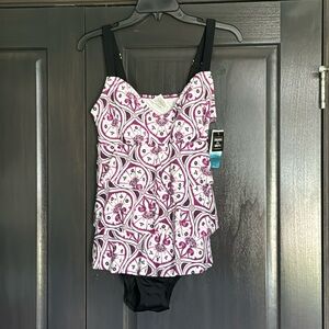 Swim Solutions NWT Magenta one piece Swim Suit Size‎ 12